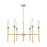 Z-Lite Esme 6 Light Chandelier, Modern Gold/Clear - 3047-6MGLD