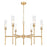 Z-Lite Esme 6 Light Chandelier, Modern Gold/Clear