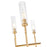 Z-Lite Esme 6 Light Chandelier, Modern Gold/Clear