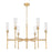 Z-Lite Esme 6 Light Chandelier, Modern Gold/Clear