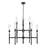Z-Lite Esme 9 Light Chandelier, Matte Black/Clear - 3047-9MB