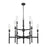 Z-Lite Esme 9 Light Chandelier, Matte Black/Clear