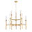 Z-Lite Esme 9 Light Chandelier, Modern Gold/Clear
