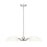 Z-Lite Breton 5 Light Chandelier, Brushed Nickel/White