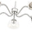 Z-Lite Breton 5 Light Chandelier, Brushed Nickel/White