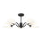 Z-Lite Breton 5 Light Chandelier, Matte Black/White