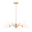 Z-Lite Breton 5 Light Chandelier, Modern Gold/White - 3048-5MGLD