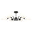 Z-Lite Breton 6 Light Chandelier, Matte Black/White