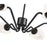 Z-Lite Breton 6 Light Chandelier, Matte Black/White