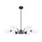 Z-Lite Breton 6 Light Chandelier, Matte Black/White