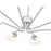 Z-Lite Breton 8 Light Chandelier, Brushed Nickel/White
