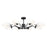 Z-Lite Breton 8 Light Chandelier, Matte Black/White