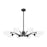 Z-Lite Breton 8 Light Chandelier, Matte Black/White