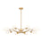Z-Lite Breton 8 Light Chandelier, Modern Gold/White - 3048-8MGLD
