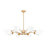 Z-Lite Breton 8 Light Chandelier, Modern Gold/White