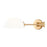 Z-Lite Breton 1 Light Wall Sconce, Modern Gold/White