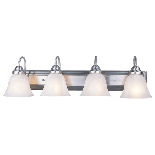 Z-Lite Lexington 4 Light Vanity Light, Brushed Nickel, White Swirl - 311-4V-BN