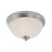 Z-Lite Chelsey 2 Light Flush Mount, Brushed Nickel, White Swirl - 314F2-BN