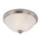 Z-Lite Chelsey 3 Light Flush Mount, Brushed Nickel, White Swirl - 314F3-BN