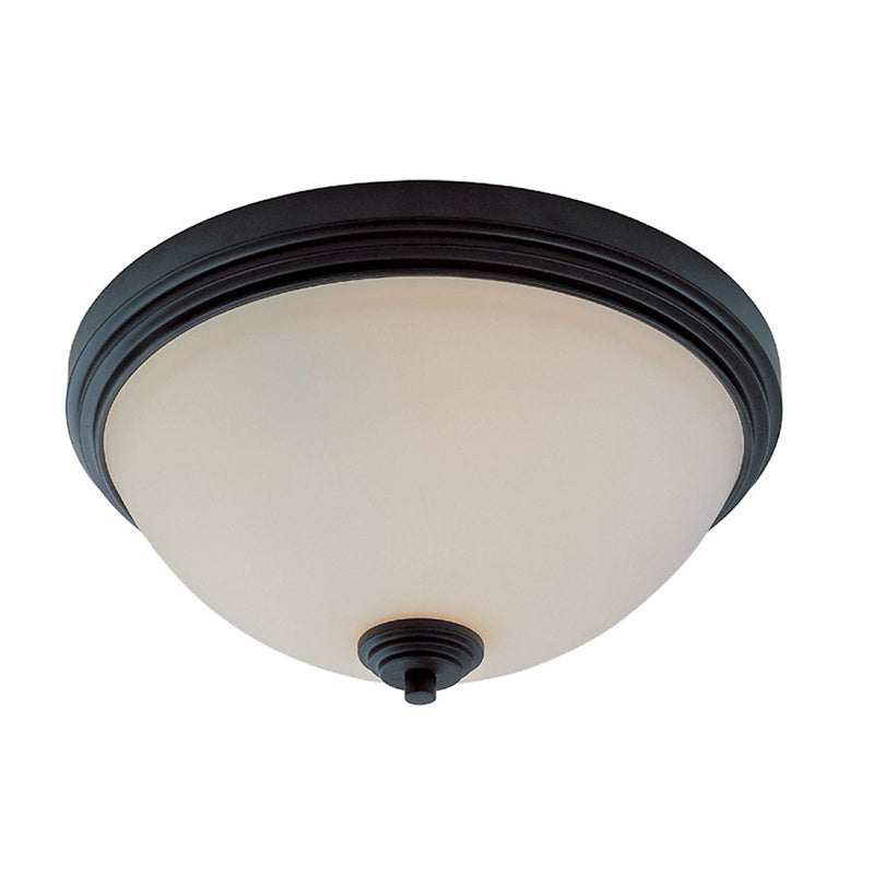 Z-Lite Chelsey 3 Light Flush Mount, Bronze, Matte Opal - 314F3-BRZ