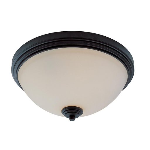 Z-Lite Chelsey 3 Light Flush Mount, Bronze, Matte Opal - 314F3-BRZ