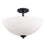 Z-Lite Chelsey 3 Light Semi-Flush Mount, Bronze, Matte Opal - 314SF-BRZ