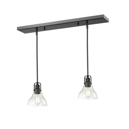 Z-Lite Forge 2 Light Island/Billiard Light, Bronze, Clear - 322-8MP-2BRZ