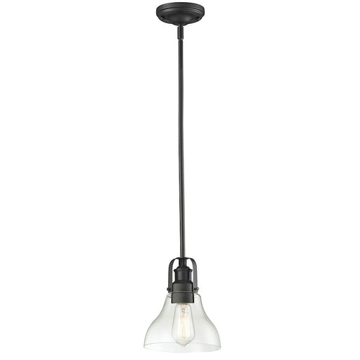 Z-Lite Forge 1 Light Mini Pendant, Bronze, Clear - 322-8MP-BRZ