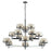 Z-Lite Elea 15 Light Chandelier, Chrome, Matte Opal - 328-15-CH