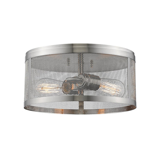 Z-Lite Meshsmith 2 Light Flush Mount, Brushed Nickel, Brushed Nickel - 331F12-BN