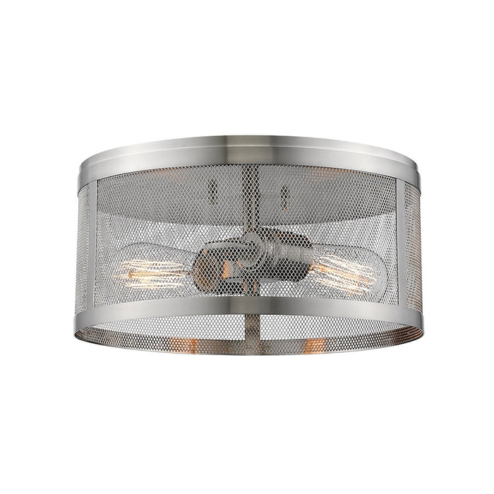 Z-Lite Meshsmith 2 Light Flush Mount, Brushed Nickel, Brushed Nickel - 331F12-BN