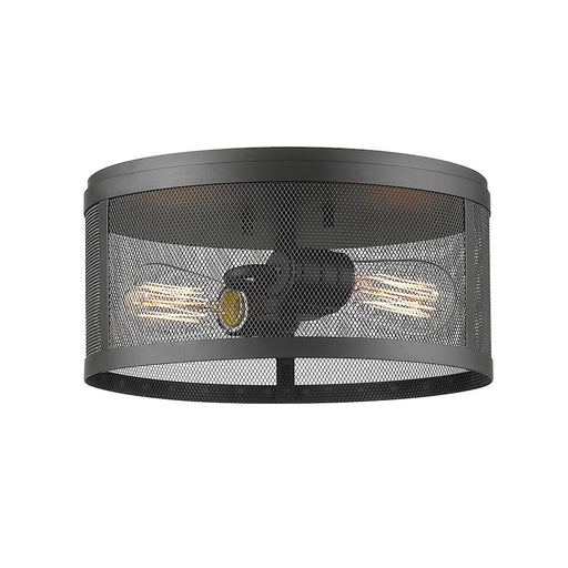 Z-Lite Meshsmith 2 Light Flush Mount, Bronze, Bronze - 331F12-BRZ