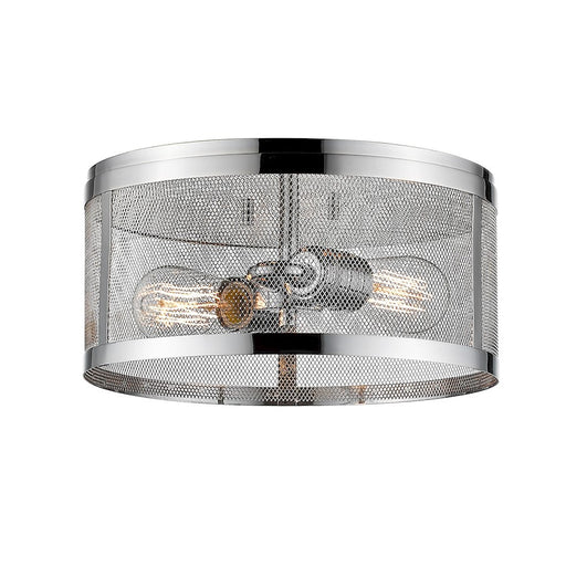 Z-Lite Meshsmith 2 Light Flush Mount, Chrome, Chrome - 331F12-CH