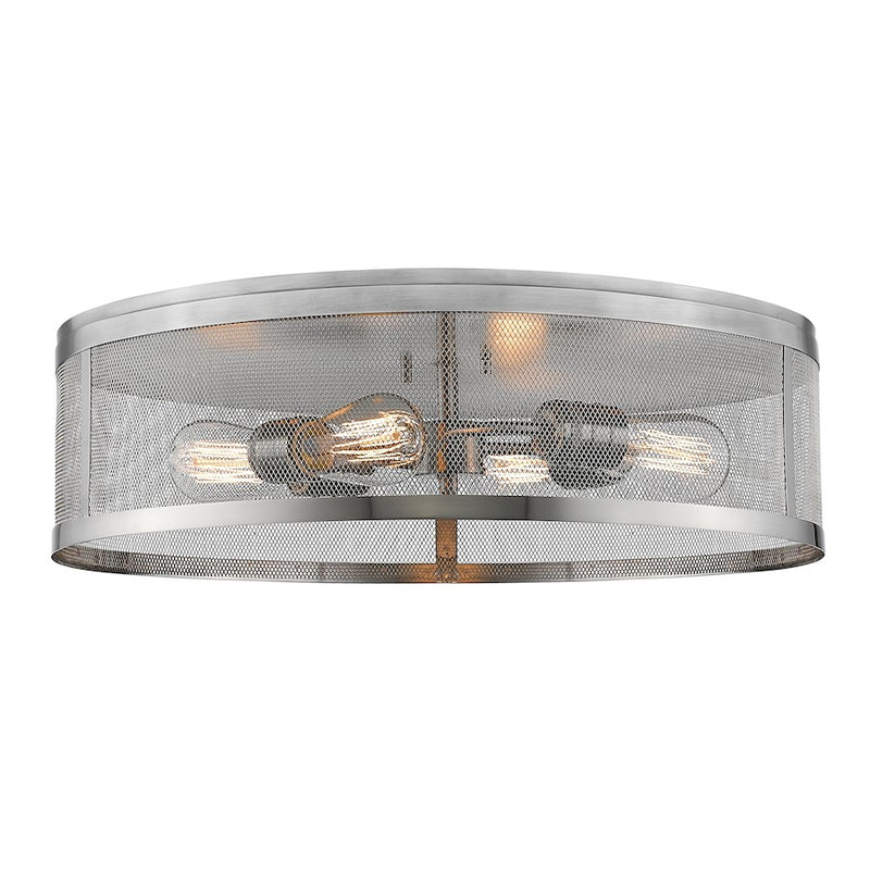 Z-Lite Meshsmith 4 Light Flush Mount, Brushed Nickel, Brushed Nickel - 331F21-BN