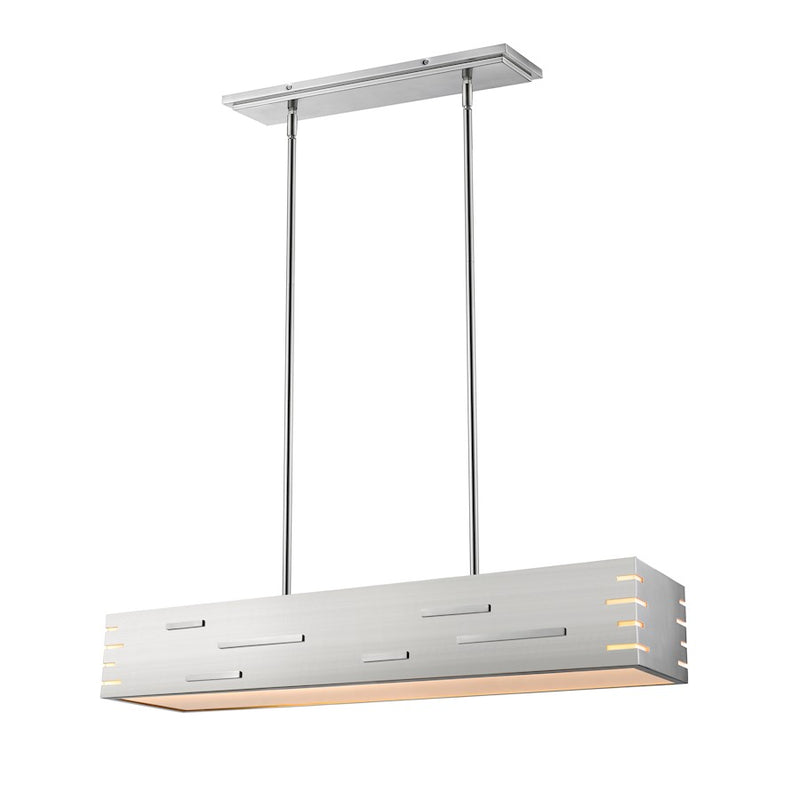 Z-Lite Loek 1 Light Chandelier, Brushed Nickel - 332-34BN-LED