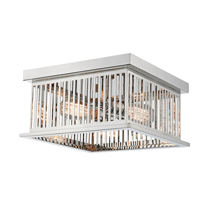 Z-Lite F2 Camellia 2 Light Flush Mount, Polished Nickel - 333F2PN