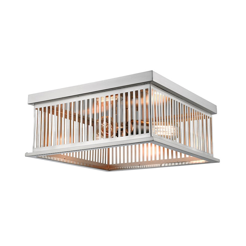 Z-Lite F3 Camellia 3 Light Flush Mount, Brushed Nickel - 333F3BN