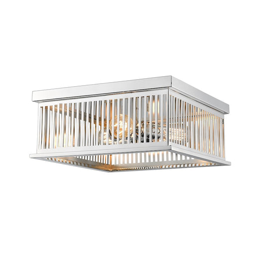 Z-Lite F3 Camellia 3 Light Flush Mount, Polished Nickel - 333F3PN