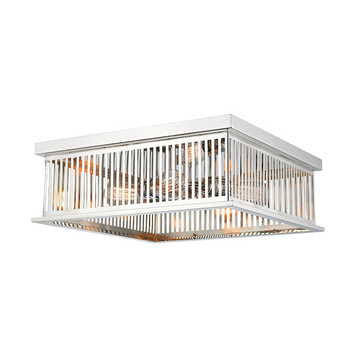 Z-Lite F4 Camellia 4 Light Flush Mount, Polished Nickel - 333F4PN