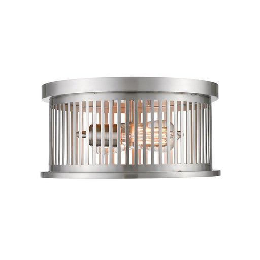 Z-Lite Camellia 2 Light Flush Mount, Brushed Nickel - 334F2BN