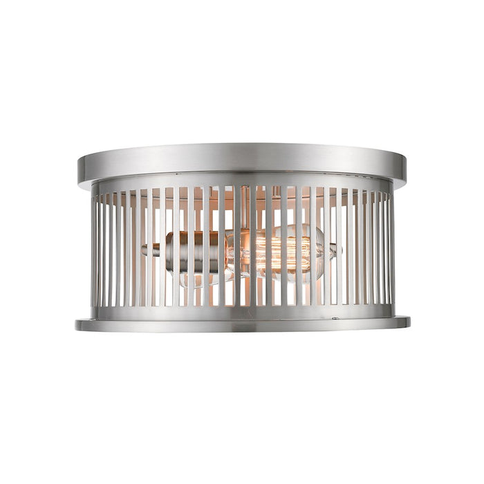Z-Lite Camellia 2 Light Flush Mount, Brushed Nickel - 334F2BN