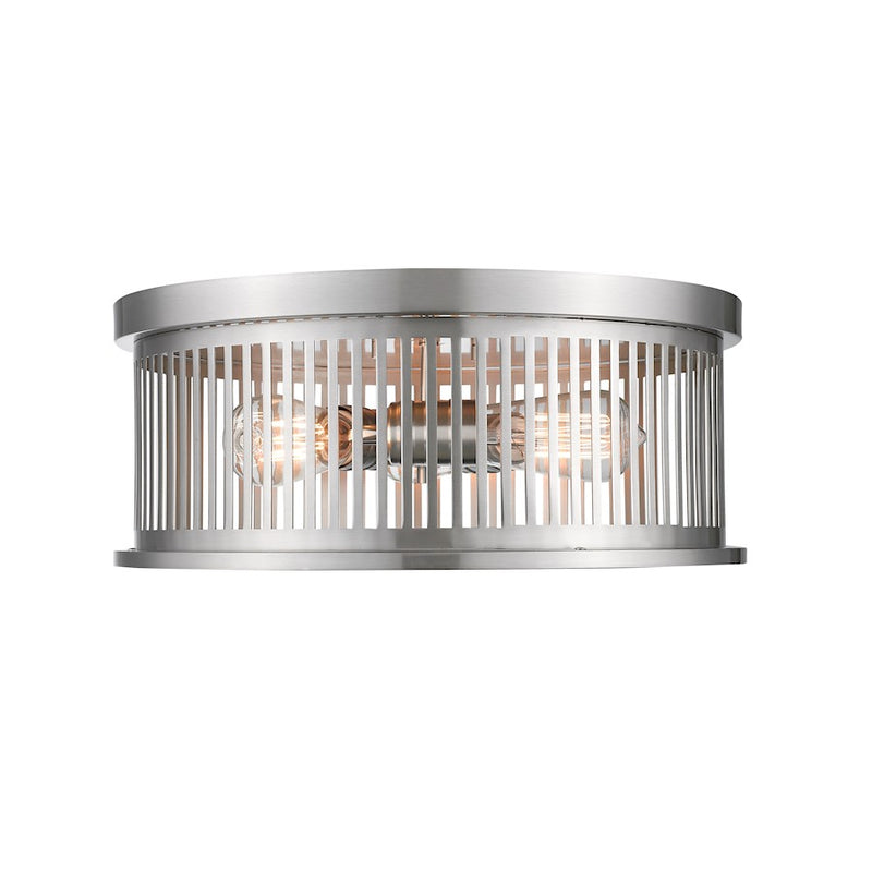 Z-Lite Camellia 3 Light Flush Mount, Brushed Nickel - 334F3BN