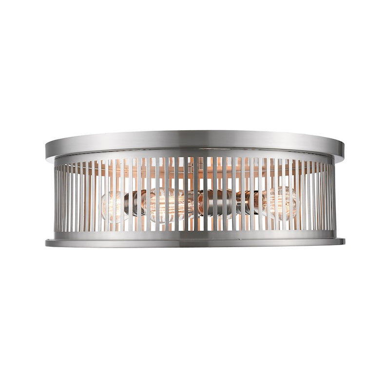 Z-Lite Camellia 4 Light Flush Mount, Brushed Nickel - 334F4BN