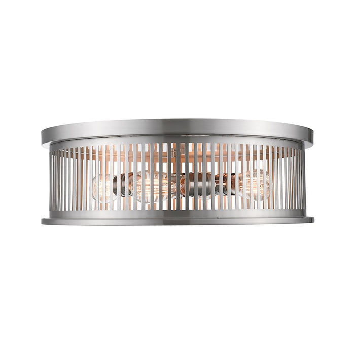 Z-Lite Camellia 4 Light Flush Mount, Brushed Nickel - 334F4BN