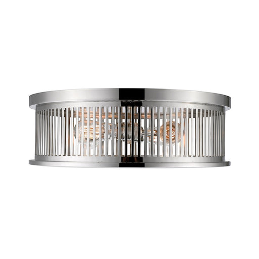 Z-Lite Camellia 4 Light Flush Mount, Polished Nickel - 334F4PN