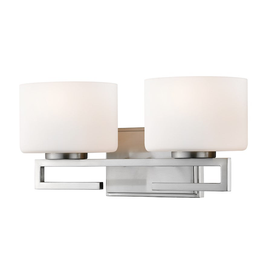 Z-Lite Privet 2 Light Vanity, Brushed Nickel - 335-2V-BN-LED