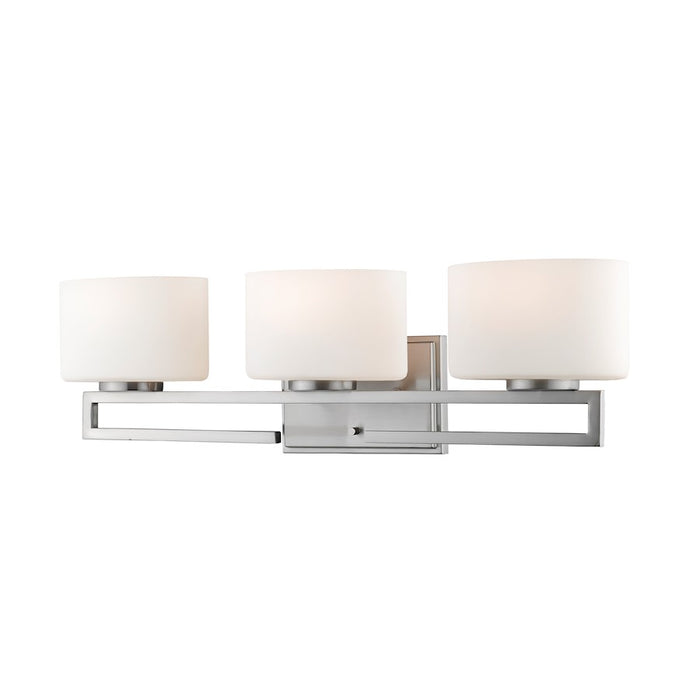 Z-Lite Privet 3 Light Vanity, Brushed Nickel - 335-3V-BN-LED