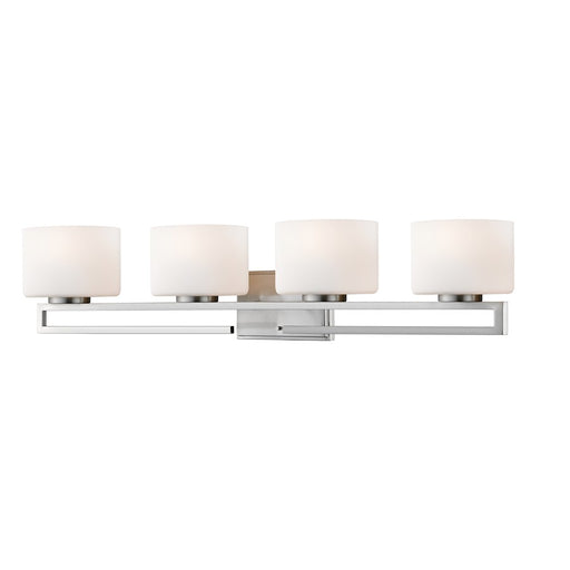 Z-Lite Privet 4 Light Vanity, Brushed Nickel - 335-4V-BN-LED