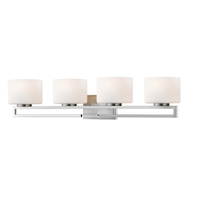 Z-Lite Privet 4 Light Vanity, Brushed Nickel - 335-4V-BN-LED