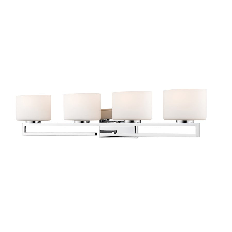 Z-Lite Privet 4 Light Vanity, Chrome - 335-4V-CH-LED